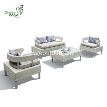 4pcs rattan UV-ανθεκτικό και αδιάβροχο καναπέ